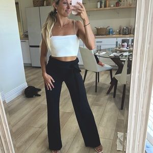 Black flare pants